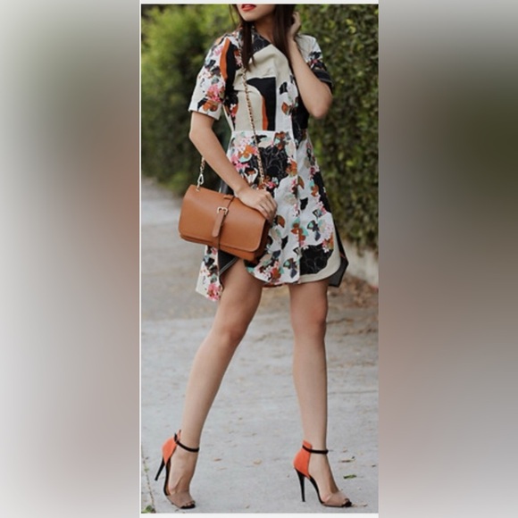 3.1 Phillip Lim Black and Cream Floral Dress - Picture 11 of 11